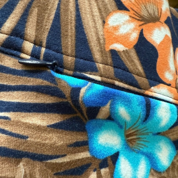 Lands End Women's Sz L Hawaiian Yoga Stretch Capris Cotton Spandex Blend - Picture 4 of 6